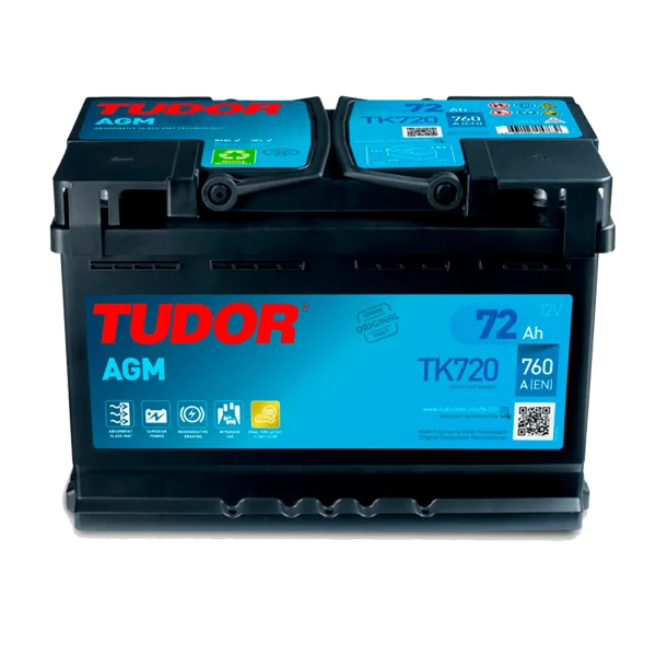 Tudor-TK720-AGM-Bateria-coche-72Ah-760A-EN-12V