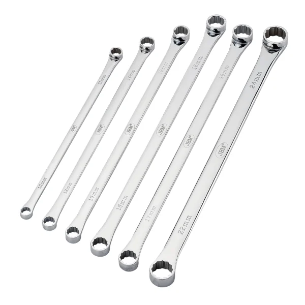KIT DE 6 LLAVES EXTRALARGAS DE 12 CANTOS